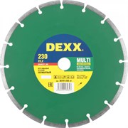 Круг DEXX отрезной алмазный универсальный, сегментный, для УШМ, 230х7x22,2 2636