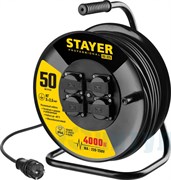 Удлинитель на катушке Stayer ПРОФ. 55076-50, 4000Вт, 16А, 50м, 4 гнезда 2640