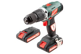 Дрель аккумуляторная уд. Hammer Flex ACD 185HD 18В 2х1,5Ач 13мм 0-400/0-1500об/мин 43Нм, кейс 2668